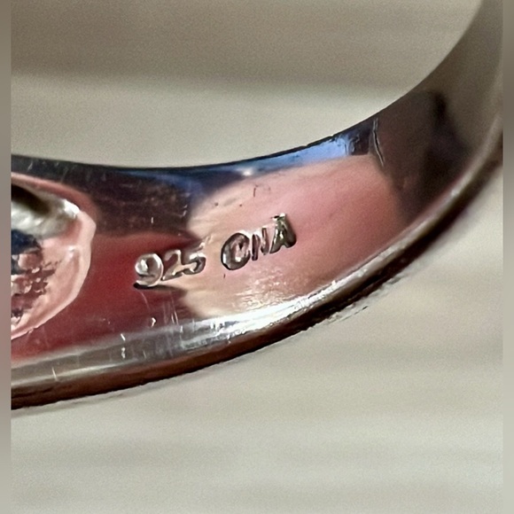 Designer Pranda CNA Sterling Silver & Gold Modernist Ribbon Ring, Size 8, 7.5G - Picture 7 of 10